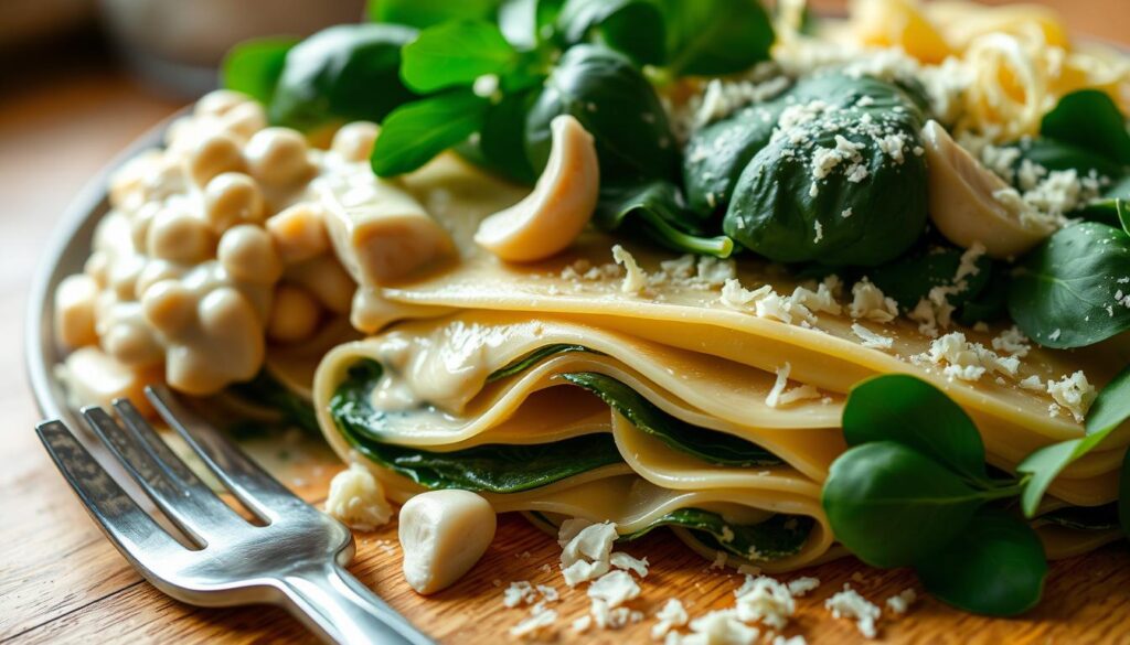 Key Chicken Alfredo ingredients for lasagna