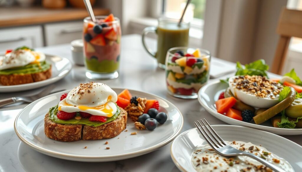 custom breakfast meals on a table