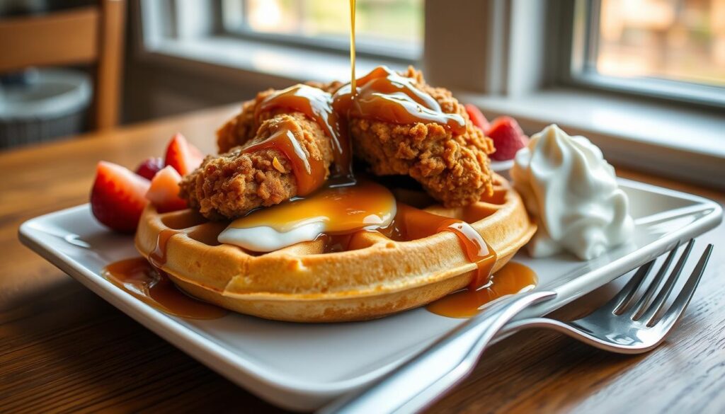 serving suggestions for chicken and waffles